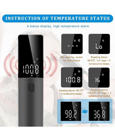 Vedozo Non-Contact Digital Infrared Forehead Thermometer - LED Screen, Accurate Reading, Fever Alarm - for Kids & Adults - Buy Online on GoSupps.com