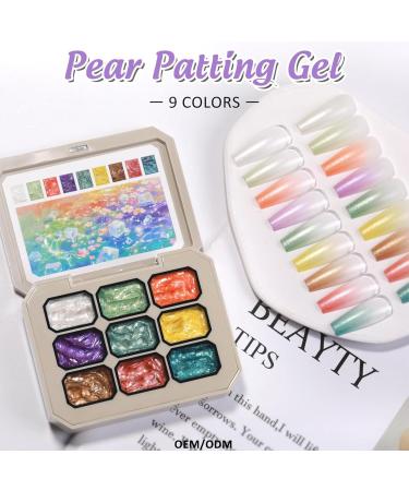 Dabbing Gel Gradient Gel for Painting - 9 Colour Palette Painting Accessories for Women and Girls Nail Manicure Design for Creative Artistic Expression - Buy Online on GoSupps.com