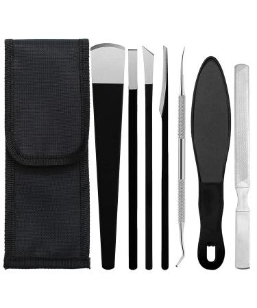 DMNQ 6 Piece Foot Care Set Professional and 1 Four-Sided Nail File Nail Lifter Pedicure Set Foot Care Set Professional Foot File Callus Remover Foot Shaver Foot File
