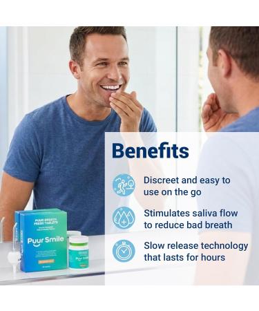 Puur Smile Breath Fresh Tablets with Nozzle Refreshing Nozzle Attached Water Flosser Activated Oral Care Tablets for Fresh Breath & Cleaning Cinnamon Mint Flavor (30 Count) - Buy Online on GoSupps.com