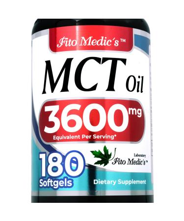 FITO MEDIC'S Lab | MCT Oil |180 softgels |mct Oil Organic | Concentrate Extract | Ultra High Absorption.