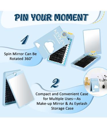 KevKev Lash Clusters 96 Pcs DIY Eyelash Extensions with Spin Mirror - Soft and Thin Band for Eye Makeup Travel - C-10-16 Mix - Buy Online on GoSupps.com