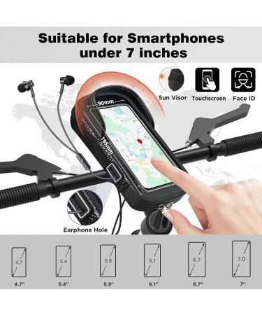 Waterproof 360 Rotatable Bicycle Phone Holder | Outdoor Handlebar Bracket for 7 Smartphones & GPS - Black - Buy Online on GoSupps.com