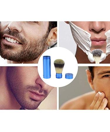 Nestnichs Portable Mini Shaving Brush - Travel-Friendly Gentleman's Facial Cleaning Foam Brush with Stainless Aluminum Handle - Buy Online on GoSupps.com