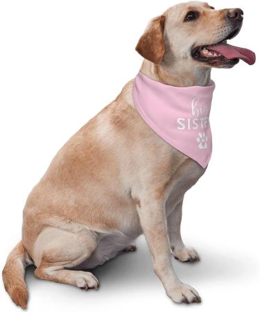 Vercoise Big Sister Dog Bandana | Gender Reveal Photo Props | Pregnancy Announcement Pet Scarf (Pink) - Buy Online on GoSupps.com