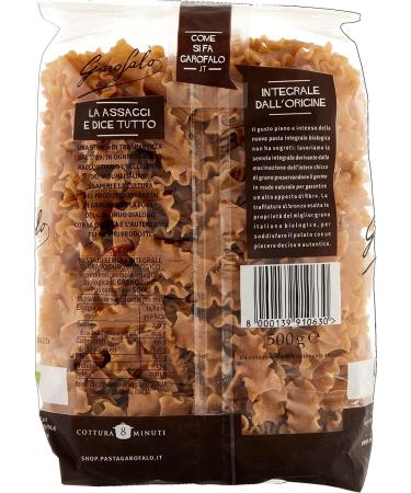  Italian Gourmet E.R. Garofalo Mafalda Corta Wholegrain Pasta Pack of 10 Organic Products 500g + Gourmet Italian Polpa 400g - Buy Online on GoSupps.com