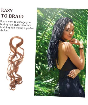 minkissy French Curly Wig Crochet Braiding Hair Deep Wave Wig Hair Extensions for Braids Braid in Hair Extensions Crochet Hooks for Hair Braiding Wig Loose To Weave High Temperature Wire 70X8CM Brown - Buy Online on GoSupps.com