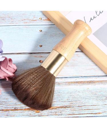 Neck Duster Brush Hair Cutting Neck Duster Brush Barber and Salon Brush to Remove Loose Hair From Neckline and Ears After Haircut Stand Up Base (Original Wood Color) - Buy Online on GoSupps.com