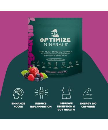 Optimize Minerals Vitamins and Mixed Berry Bundle | All in-One Supplement Pack Ionic Trace Mineral Blend Electrolyte and Micronutrient Support - Buy Online on GoSupps.com