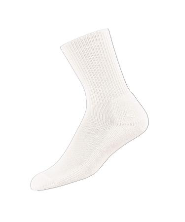 thorlos womens Hpxw Max Cushion Advanced Diabetic Crew Socks Medium White