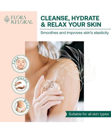 Flora & Floral Clear Vegan Bath Soap Gift Set - 4 pc Heart Shaped Body Soap with Argan & Coconut Oil - 2 oz - Buy Online on GoSupps.com