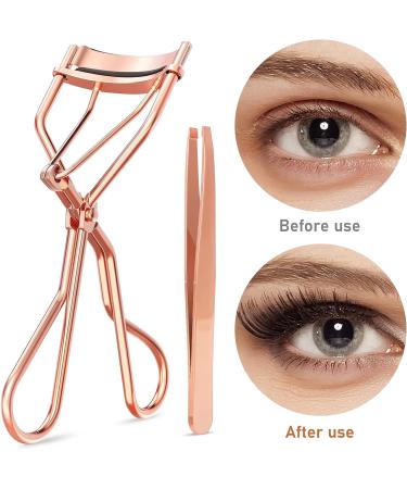 WLLHYF Eyelash Curler Kit - Professional Beauty Tool for Dramatically Curled Eyelashes - Includes Built-in Comb, Tweezers, and 10 Replacement Pads - for Women and Girls - Buy Online on GoSupps.com