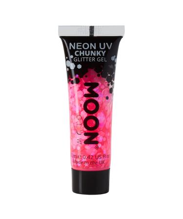 Neon UV Face & Body Chunky Glitter Gel - 12ml - Hot Pink
