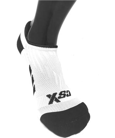 CSX Ankle Socks with Arch Support Compression for Men & Women - Low Cut Fit Black on White Small Size - Buy Online on GoSupps.com