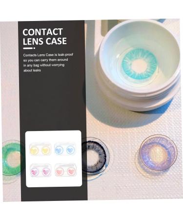 Buy Homsfou 4-Pack Contact Lens Containers & Travel Case - Glossy Makeup Mirror & Solution Holder - Perfect for Travel - Buy Online on GoSupps.com