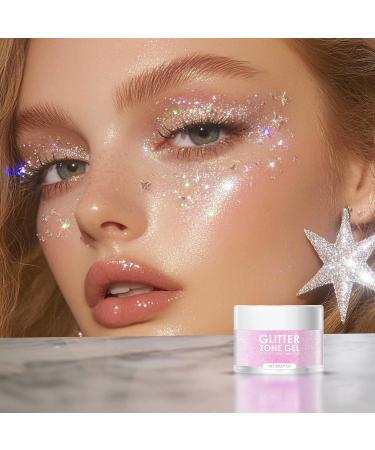  Rubu22a Body Glitter Set of 4 holographic glitter gels for body face hair and lips - Light-changing glitter (4) - Buy Online on GoSupps.com