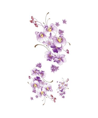 30pcs Waterproof Flower Temporary Tattoos for Women L7.5xW3.6 - Trendy and Stylish Designs - Buy Online on GoSupps.com