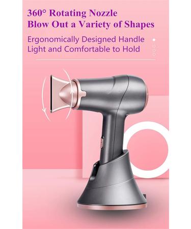 Rechargeable Cordless Hair Dryer Portable Blow Dryer W/Hot & Cold Wind Travel Hair Dryer for Travel School Pet Care - Buy Online on GoSupps.com