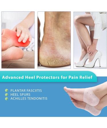 Buy Heel Protectors & Plantar Fasciitis Relief Gel Cups Cushions for Blisters Cracked Feet & Spurs Soft Support for Men & Women - Buy Online on GoSupps.com