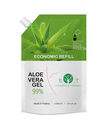 Aloe Vera Gel 100% Pure After Sun Gel Moisturiser After shave Skin Care Hair Gel Wax Aftercare Natural Organic Soothing Aloe Canary Islands 2000 ML 70.4 fl oz 2 l (Pack of 1)