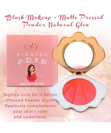 Matte Pressed Powder Blush - Natural Glow - Vegan & Cruelty-Free by Bighiza Girls Do It Better - Buy Online on GoSupps.com
