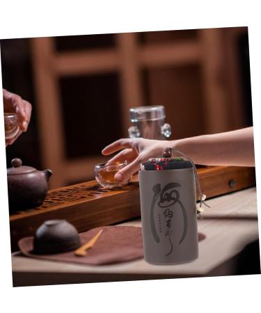 Mikinona 1pc Office Tea Containers with Lids Retro Tea Canister Tea Storage Sealed Jar Food Vintage - Buy Online on GoSupps.com