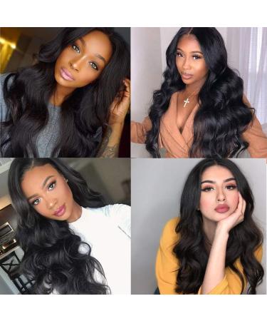 18 Body Wave Lace Front Wig - 4x4 Closure Human Hair for Black Women | 150% Density Pre-Plucked Brazilian Virgin Hair - Buy Online on GoSupps.com