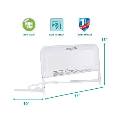 Dream On Me Lightweight Mesh Bed Rail | Adjustable, Breathable Fabric in White - Buy Online on GoSupps.com