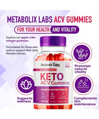 Buy Metabolix Labs ACV Gummies (2 Pack) - Advanced Apple Cider Vinegar Formula 120 Gummies for 2 Months International Shipping Available - Buy Online on GoSupps.com