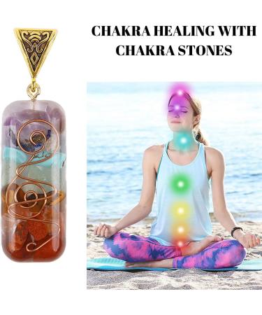 DEEPOW ANLACOCN Healing 7 Chakra Necklace - Rainbow Crystals Orgone Energy Generator - Buy Online on GoSupps.com