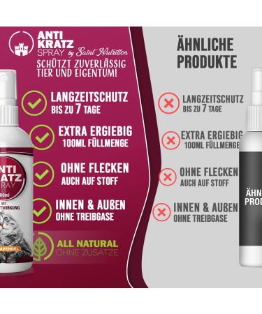 Saint Nutrition Anti Scratch Spray V2 | Cat Repellent for Indoor & Outdoor Use | Stop Cats from Scratching | Effective Anti-Cat Spray - Buy Online on GoSupps.com