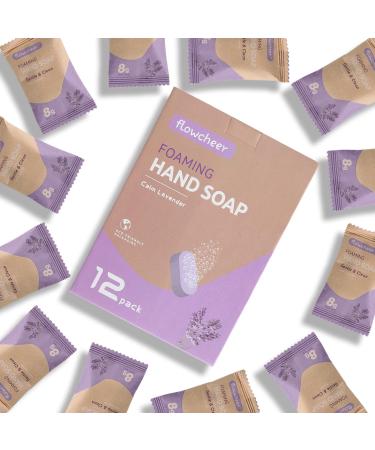 flowcheer Foaming Hand Soap Tablet Refills-12 pack Hand Wash Tablets-Make 132 FL OZ of Liquid-Lavender Fragrance Soap Refills Tablets for Using With Foaming Dispenser(Not Included) Only