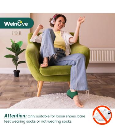 Plantar Fasciitis Heel Protector - Welnove Anti-Slip Heel Cups for Pain Relief | Men's & Women's Size L - Comfort & Support for Achilles Tendonitis & Cracked Heels - Buy Online on GoSupps.com