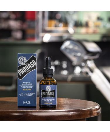 Proraso Azur Lime Beard Oil 30ml - Softens, Protects & Promotes Healthy Beard Growth - Made in Italy - Buy Online on GoSupps.com