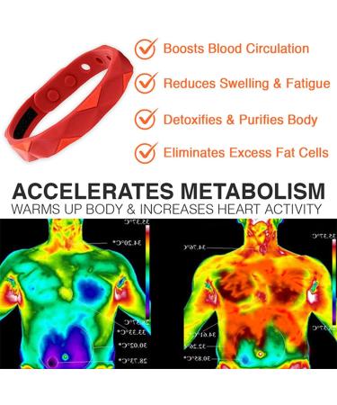 RedUp Far Infrared Negative Ions Wristband Infrared Negative Ions Wristband Lymph Drainage Magnetic Bracelet for Men Women Blue - Buy Online on GoSupps.com