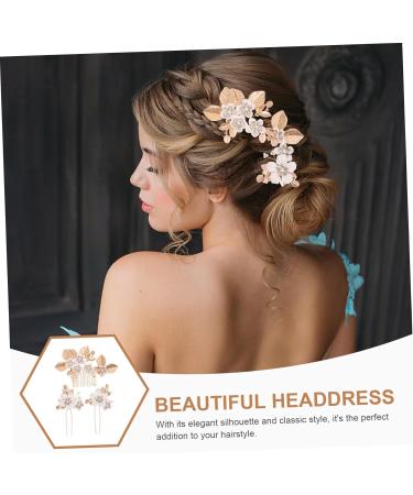 FOYTOKI 1 Set Leaves and Flowers Hair Comb Bridal Hair Accessories Bride Headdress Vintage Hair Accessories Headpiece for Wedding Decoration Womens Headpiece Flower Clips for Hair - Buy Online on GoSupps.com