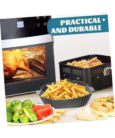 Alipis 3pcs Air Fryer Pan Airfryer Air Fryers Food Cooking Mat Reusable Air Fryer Bowl Washable Cooking Pot Greyx3pcs 24X19.5X5CMx3pcs - Buy Online on GoSupps.com
