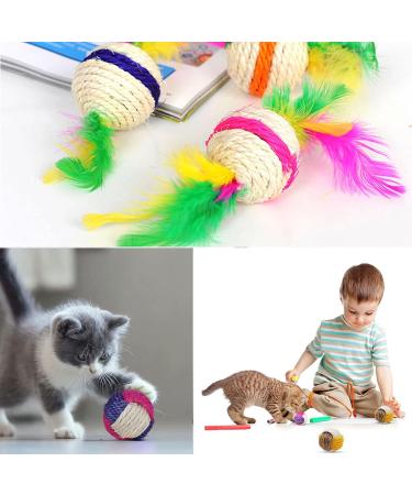 6 Eco-Friendly Sisal Rope Balls for Cats - Interactive Scratch and Play Toys - Buy Online on GoSupps.com