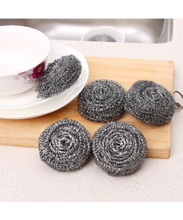 6 Pack Stainless Steel Sponges - Heavy Duty Scrubbing Pads for Kitchen, Bathroom & More - Buy Online on GoSupps.com
