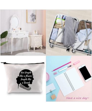 VAMSII RBG Makeup Bag - Fragile like a Bomb, RBG Gifts for Strong Women | Feminist Gifts - Buy Online on GoSupps.com