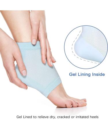 Moisturizing Gel Socks for Dry Cracked Heels - Foot Spa Treatment for Softening and Hydrating Heels (1 Pair) - Buy Online on GoSupps.com