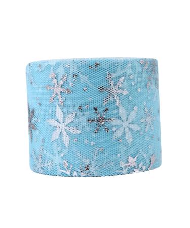 NUOBESTY 1 Roll Roll American Mesh Rolls Christmas Sto The Tulle Spool Snowflake Gauze Material Bow Tie
