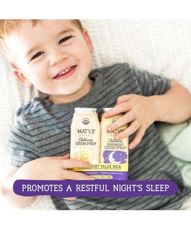 Maty's Organic Children's Cough Syrup Day & Night Value Pack - 2-6 fl oz - Natural Relief with Immune Support - Buy Online on GoSupps.com