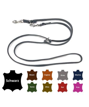 Dog liner Small dogs / large dogs 2m / 2.40m / 2.80m / 3.50m / 5m Double linen adjustable (2.80m x 15mm gray) 2.80m x 15mm gray