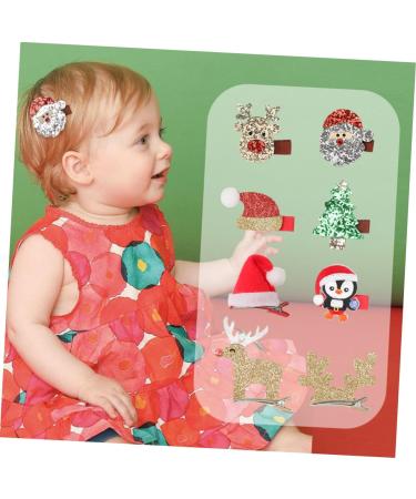 FRCOLOR Baby Christmas children's hair clips Christmas Barrettes xmas party Santa Hairpins tiaras for s kids decor Headdress flash artificial leather headband baby Kids - Buy Online on GoSupps.com