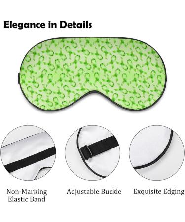 Lymphoma Cancer Green Ribbon Sleep Mask | Adjustable Eye Shades for Women | Comfortable & Stylish Sleep Cover - Buy Online on GoSupps.com