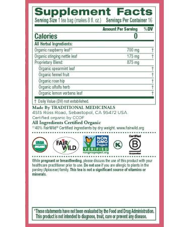 Traditional Medicinals Organic Nighty Night Tea - Caffeine Free, Passionflower, 16 Wrapped Bags - Buy Online on GoSupps.com