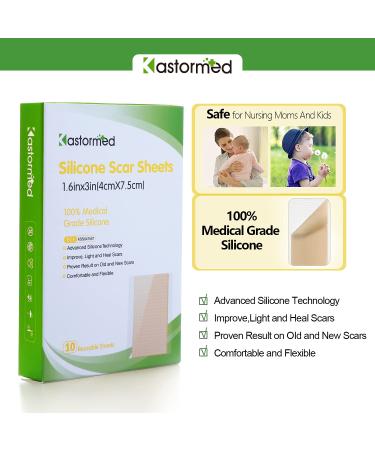 Silicone Scar Sheets for Keloid, Surgical, Burn, and Acne Scars - 10 Soft Long Strips - Buy Online on GoSupps.com
