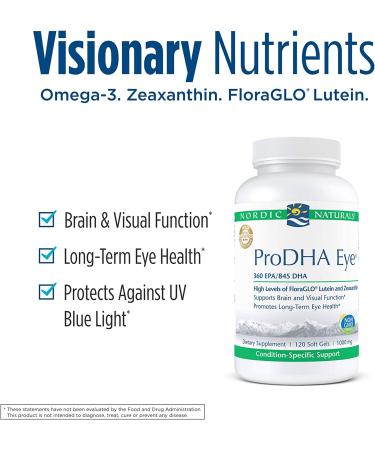 Nordic Naturals ProDHA Eye 1000 mg - 120 Softgels for Vision Health - Buy Online on GoSupps.com