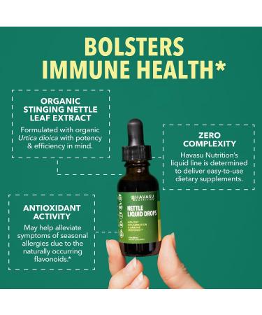 HAVASU NUTRITION Organic Nettle Liquid Drops + Saw Palmetto Capsules: Prostate Supplements for Men - Buy Online on GoSupps.com